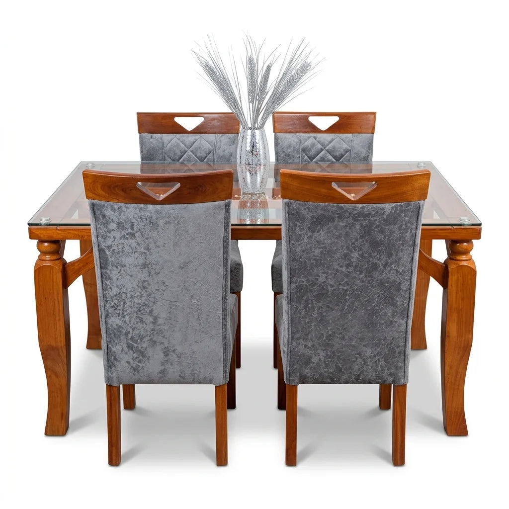 Juego de comedor Copeta de madera y vidrio en comedor moderno con decoración nórdica hogar